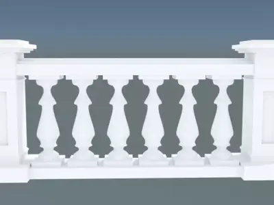 Concrete balustrade 3D 3D print model