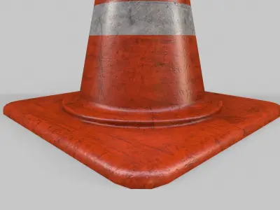 Traffic Cone V1 - 001 Low-poly 3D model