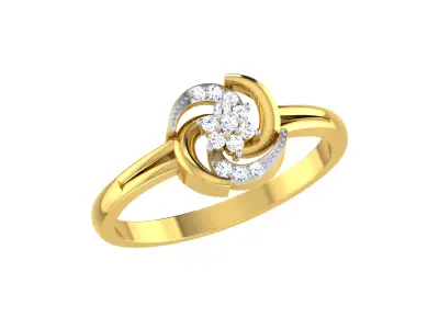Women Ring Render 3dm STL OBJ FBX Details 3D print model 22