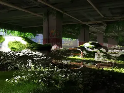 the last of us - post apocalypse style scene made with blender 3D model