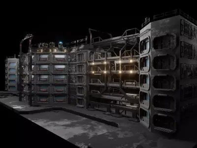 Base of operations computer center building 3d model 3D model