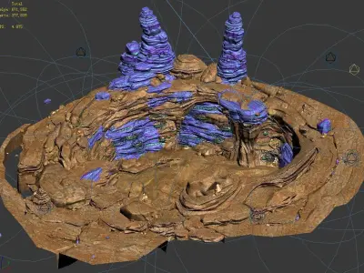 Space Meteor - Great Earth Pit 01 3D model