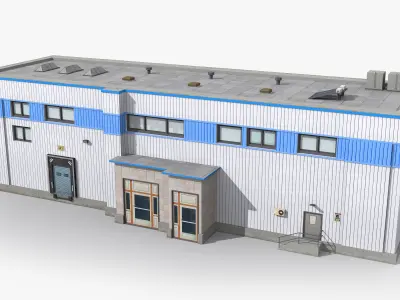 Factory x4 Low-poly 3D model purchase
