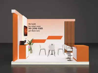  booth 4x4 open 2 side  3D model