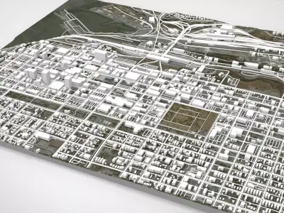 Cityscape Anchorage Alaska United States 3D model