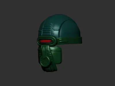 helmet high poly sculpt 3d printable  3D model 122