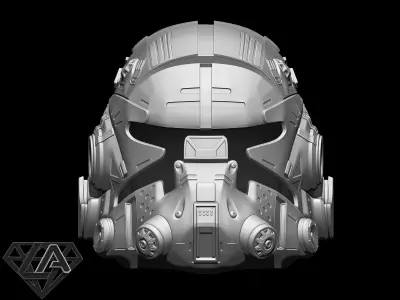 TitanFall 2 Pilot Sci fi custom helmet 3D print model