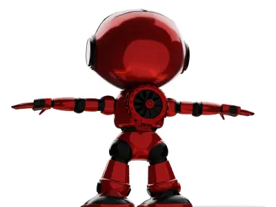 Rigged Robot Character Low-poly 3D model purchase