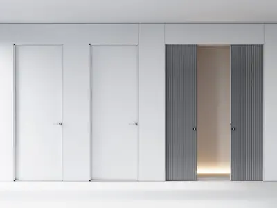 Aladin Swing Mono and Pocket door by Glas Italia 02 3D model