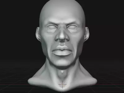Artist Mannequin Head Exaggerated Features 3D model
