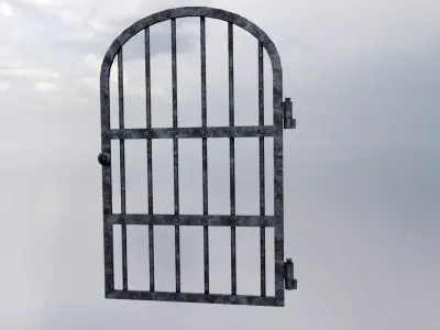 Medieval Prison Door Low-poly 3D model