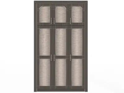 Blinds Wardrobe Door Classic 3 Low-poly 3D model