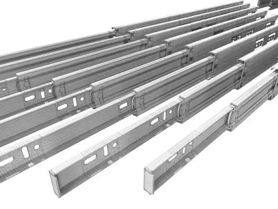 Furniture Fittings Mega Pack - Slides 3D model