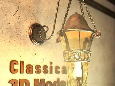 CLASSICAL OUTDOOR WALL LAMP -Model 08- 3D model