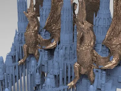 Dragon wizard temples 4  3D model
