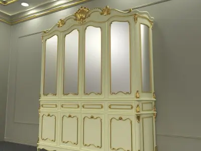 closet ornate wardrobe 3D model