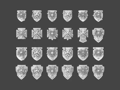 Templar Power Shields 3D print model