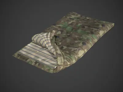 Sleeping Bag Low-poly 3D model