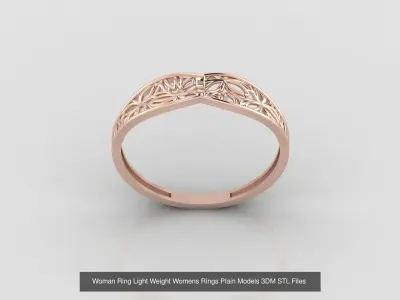 10 Models Woman Ring Womens Rings Plain Models 3DM STL Files 3D Model Pack
