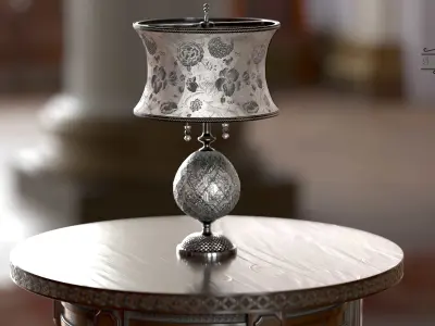 Lampshade-GL01-Silver Low-poly 3D model