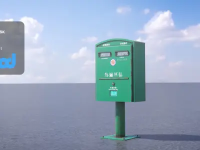 TW Posting Box Green 3D model