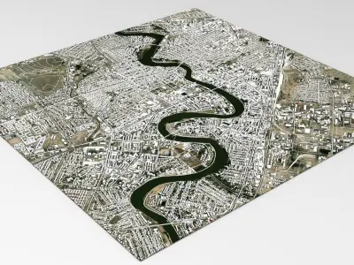 Cityscape Atyrau Kazakhstan 3D model