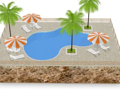 Swimming pool 3D model