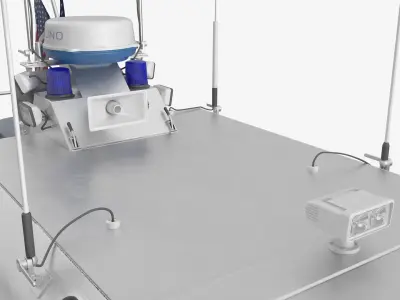  Coast Guard Defender Class Boat Red Rigged for Cinema 4D 