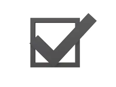 Checkbox with Tick Symbol v1 003 Low-poly 3D model