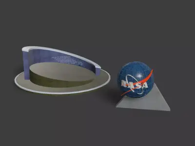 JFK Fountain NASA 3D model