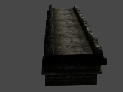 Bridge Stone Old Free low-poly 3D model
