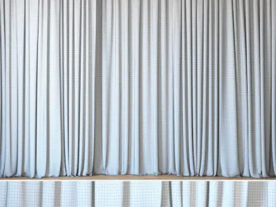 Curtains 79 Curtains with Tulle ROHI Opera 3D model