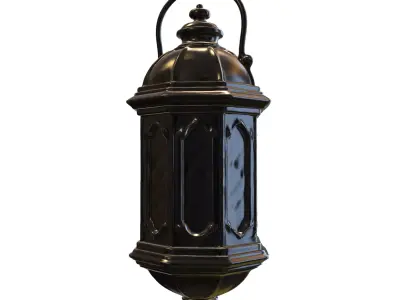 medieval lantern game reader Low-poly 3D model