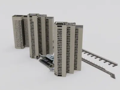 Riverfront Tower High-Rise Condos 3D model