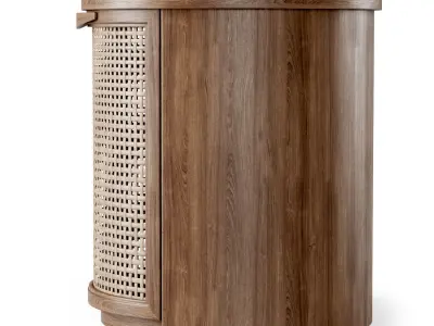 Wooden side table  3D model