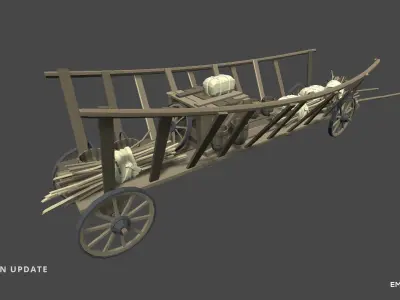 Slavic Medieval Village Town Interior and Exterior Pack  Low-poly 3D model