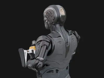 Assault Robot Low-poly 3D model