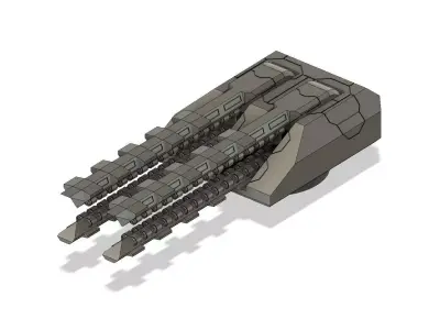 Railgun Turret 3D print model