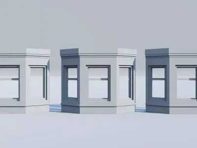 Modern and Traditional Bay Window Collection 3D model