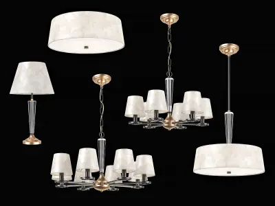707 Perla Lightstar Collection of Lamps 3D Model Pack