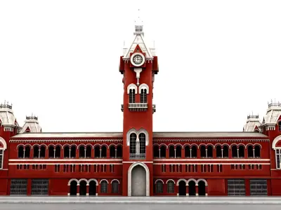 chennai central railway station 3D model