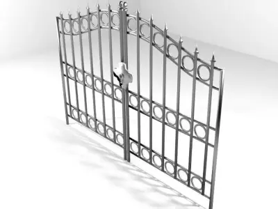 Steel Door Gate Type 1 3D model