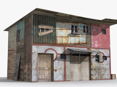 Slum x6 Low-poly 3D model purchase