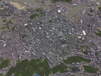 Guiyang - 3D City Model Low-poly 3D model