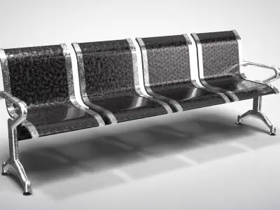 Waiting Chair Low-poly 3D model