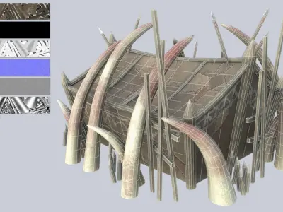 Orc house Low-poly 3D model shop