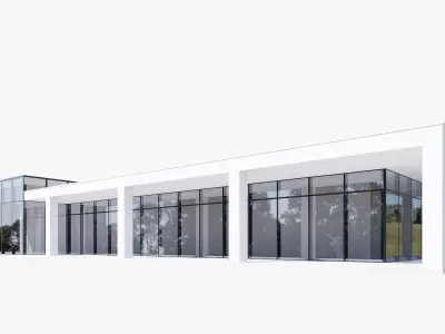 Library Low-poly 3D model