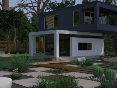 exterior design modeling  Low-poly 3D model