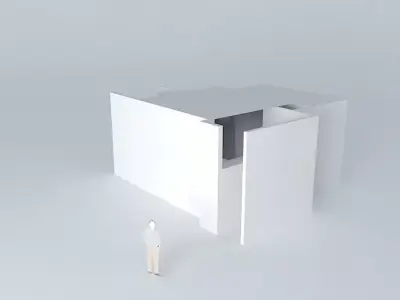 Dupont 4 house with person Free 3D model