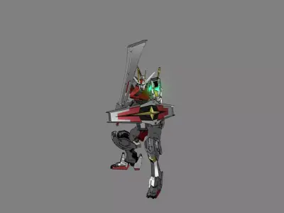 Attacker Gundam B 8 3D model
